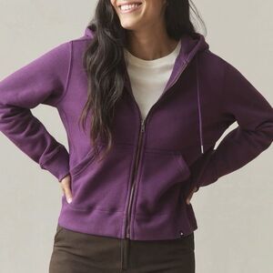 American Giant Hoodie Womens Small Italian Plum Classic Full Zip Relaxed 2.0 NWT